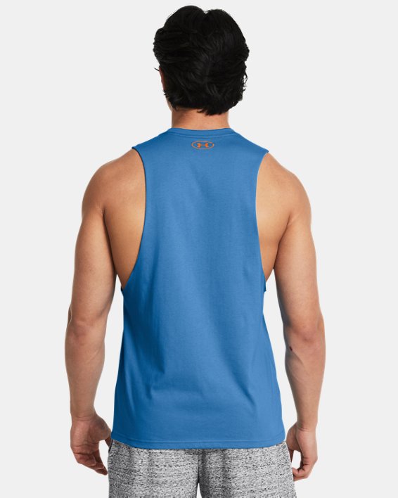 Camiseta estampada sin mangas Project Rock Payoff para hombre, Blue, pdpMainDesktop image number 1